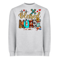 Heather Grey blessed nurse Heavyweight Sweatshirt - BundleAndBundleShop