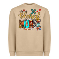 Mushroom blessed nurse Heavyweight Sweatshirt - BundleAndBundleShop