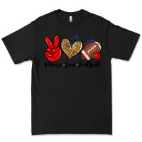 Black peace love football Premium Tee - Zillion Design Studio