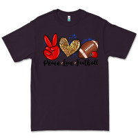 Plum peace love football Premium Tee - Zillion Design Studio