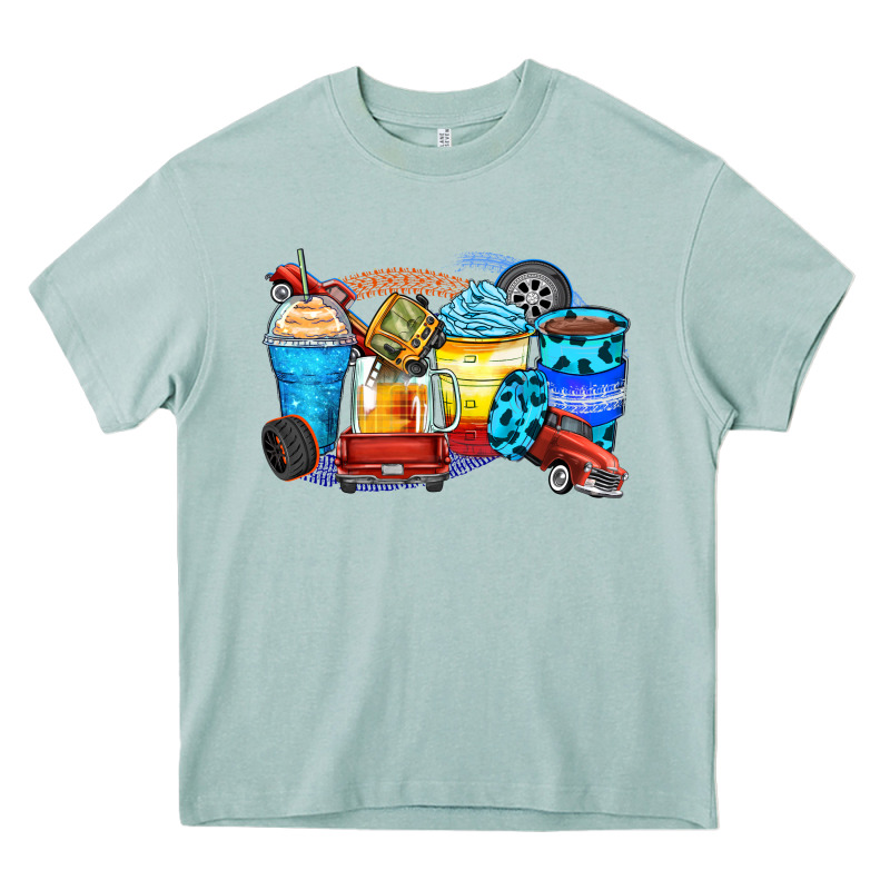 Truck Coffee Cups Heavy Core Tee by Zillion Design Studio | Teevron