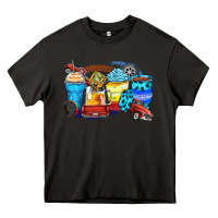 Asphalt truck coffee cups Heavy Core Tee - Zillion Design Studio
