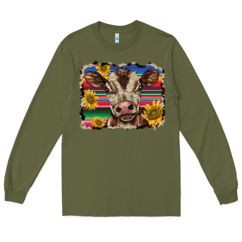 Western Background Baby Calf Long Sleeve Tee by BarkalooDesign | Teevron
