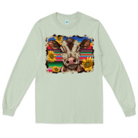 Matcha western background baby calf Long Sleeve Tee - BarkalooDesign