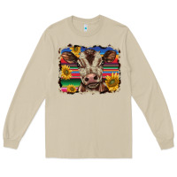 Mushroom western background baby calf Long Sleeve Tee - BarkalooDesign