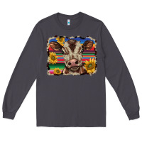 Smoke western background baby calf Long Sleeve Tee - BarkalooDesign