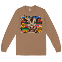 Toasted Coconut western background baby calf Long Sleeve Tee - BarkalooDesign