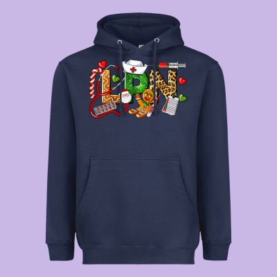 Christmas Lpn Certified Nursing Assistant Heavyweight Hoodie Designed By Lillyallendesigns