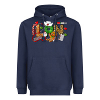 Navy Christmas lpn certified nursing assistant Heavyweight Hoodie - LillyAllenDesigns
