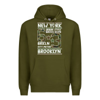 Army Green Newyork Brooklyn Premium Hoodie - Bettercallsaul