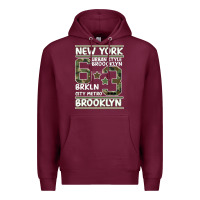 Burgundy Newyork Brooklyn Premium Hoodie - Bettercallsaul
