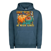 Pigment Midnight Navy fall for jesus he never fails Urban Hoodie - CowGirlArtShop