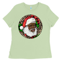Matcha Afro Santa Christmas Ladies Tee - RanaPortraitStore
