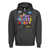 Charcoal Heather in my teacher era Zipper Hoodie - MaliasSmallBusiness