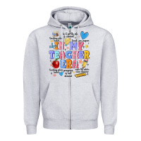 Heather Grey in my teacher era Zipper Hoodie - MaliasSmallBusiness