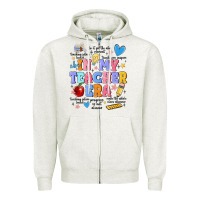 Oatmeal Heather in my teacher era Zipper Hoodie - MaliasSmallBusiness