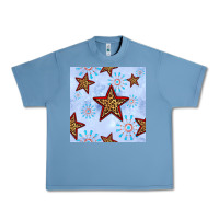 Pebble Blue 4th of july leopard star seamless pattern Urban Heavy Tee - BundleAndBundleShop