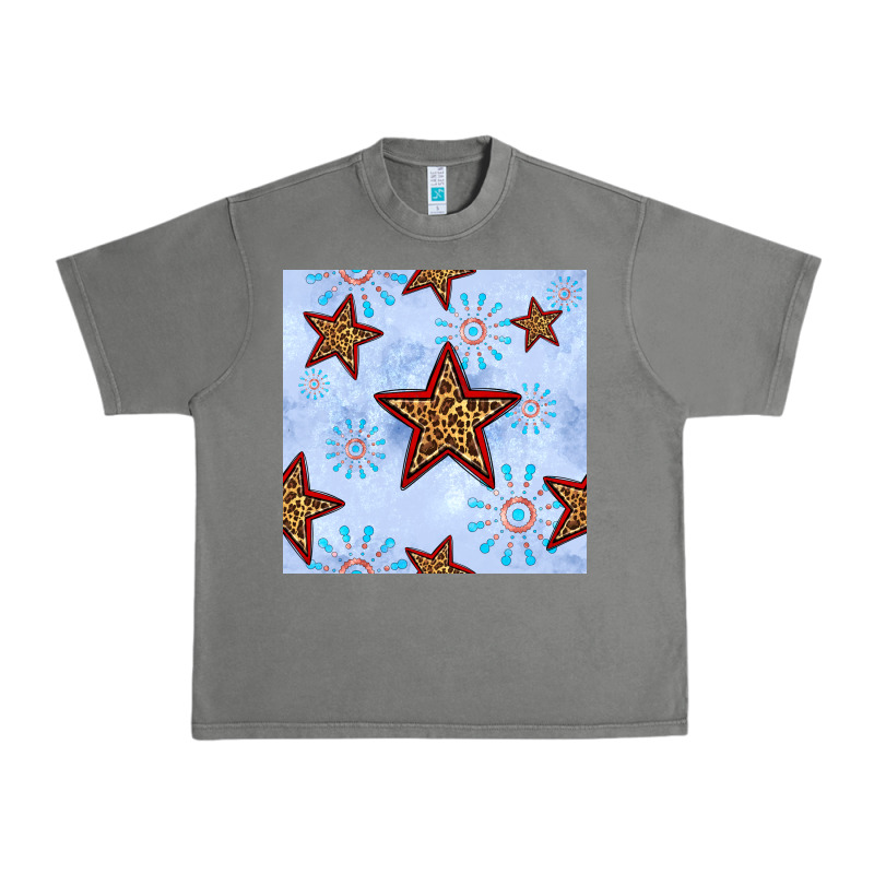 4th Of July Leopard Star Seamless Pattern Urban Heavy Tee by BundleAndBundleShop | Teevron