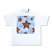 White 4th of july leopard star seamless pattern Urban Heavy Tee - BundleAndBundleShop
