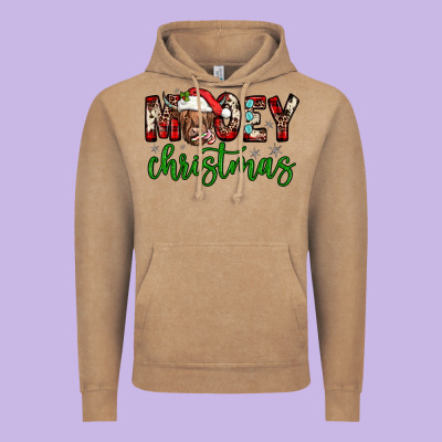 Mooey Christmas Vintage Hoodie Designed By Jahusdesignshop