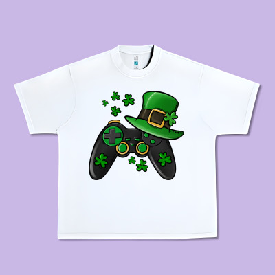 St Patricks Day Gamer Urban Heavy Tee Designed By Jasminsmagicworld