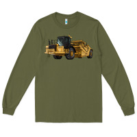 Army Green Wheel Tractor Scraper Long Sleeve Tee - LillyAllenDesigns