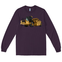 Plum Wheel Tractor Scraper Long Sleeve Tee - LillyAllenDesigns