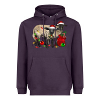 Plum Christmas Suffolk Sheep And Baby Suffolk Sheep Heavyweight Hoodie - LillyAllenDesigns