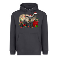 Smoke Christmas Suffolk Sheep And Baby Suffolk Sheep Heavyweight Hoodie - LillyAllenDesigns