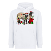 White Christmas Suffolk Sheep And Baby Suffolk Sheep Heavyweight Hoodie - LillyAllenDesigns