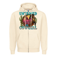 Sandshell untamed cowgirl Zipper Hoodie - NancyCooperArtShop