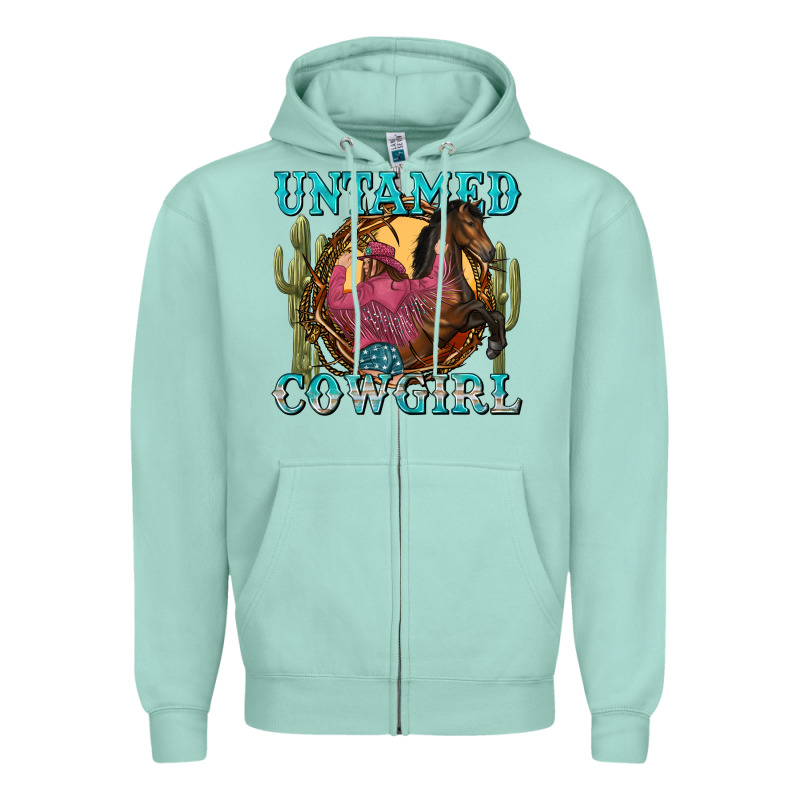 Untamed Cowgirl Zipper Hoodie by NancyCooperArtShop | Teevron