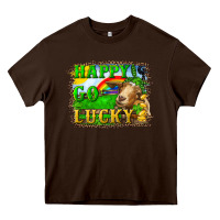 Happy Go Lucky Goat Heavy Core Tee | Teevron