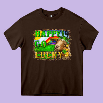 Heavy Core Tee Happy Go Lucky Goat