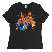 Autism Afro Girl Sneakers Ladies Tee | Teevron