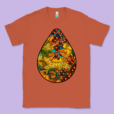 Fall Teardrop Classic Tee Designed By Lillyallendesigns