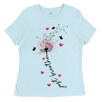 Baby Blue just breathe Ladies Tee - JahusDesignShop