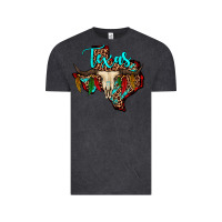 Vintage Black bullskull texas map Vintage Tee - JahusDesignShop