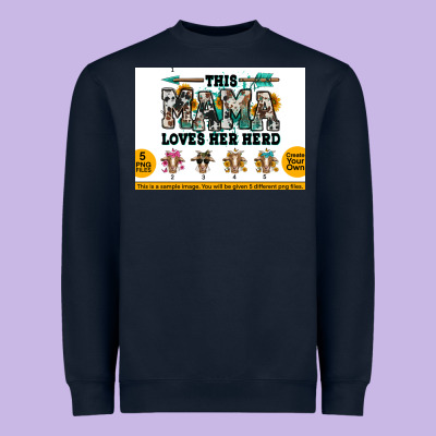 This Mama  Loves Her Herd Goats Heavyweight Sweatshirt Designed By Jasminsmagicworld