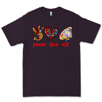 Plum peace love art Premium Tee - texasbilliewilder