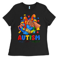 Black Autism accept love understand afro girl sneakers Ladies Tee - RanaPortraitStore