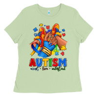 Matcha Autism accept love understand afro girl sneakers Ladies Tee - RanaPortraitStore