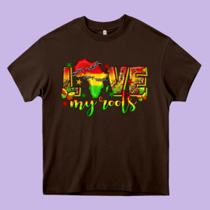 Love My Roots Juneteenth Heavy Core Tee Designed By Texasbilliewilder