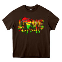 Chocolate Brown love my roots juneteenth Heavy Core Tee - texasbilliewilder