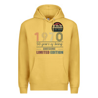 Antique Gold Vintage 1970 Limited Edition 50 Years Of Being Awe Premium Hoodie - Bettercallsaul