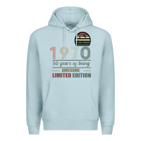 Blue Mist Vintage 1970 Limited Edition 50 Years Of Being Awe Premium Hoodie - Bettercallsaul