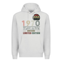 Dove Grey Vintage 1970 Limited Edition 50 Years Of Being Awe Premium Hoodie - Bettercallsaul