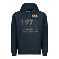 Navy Vintage 1970 Limited Edition 50 Years Of Being Awe Premium Hoodie - Bettercallsaul