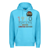 Ocean Blue Vintage 1970 Limited Edition 50 Years Of Being Awe Premium Hoodie - Bettercallsaul
