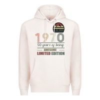 Pale Pink Vintage 1970 Limited Edition 50 Years Of Being Awe Premium Hoodie - Bettercallsaul
